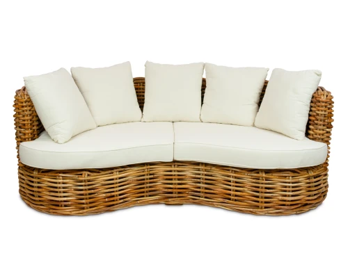 Sofa wypoczynkowa z naturalnego rattanu Madera