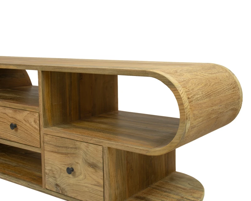 Stolik RTV z drewna teak Arko 1.3.webp