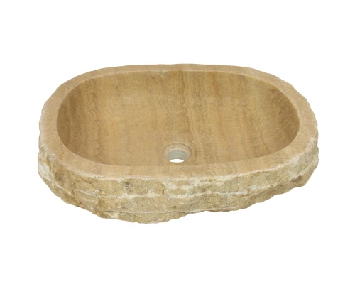 Umywalka nablatowa z naturalnego onyksu – 55 × 42 cm