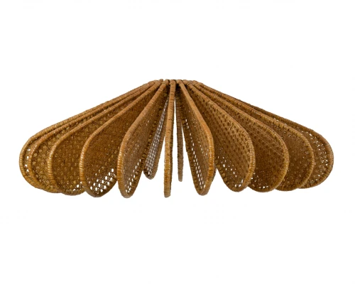 Abażur rattanowy z plecionką wiedeńską – kwiat 72 cm