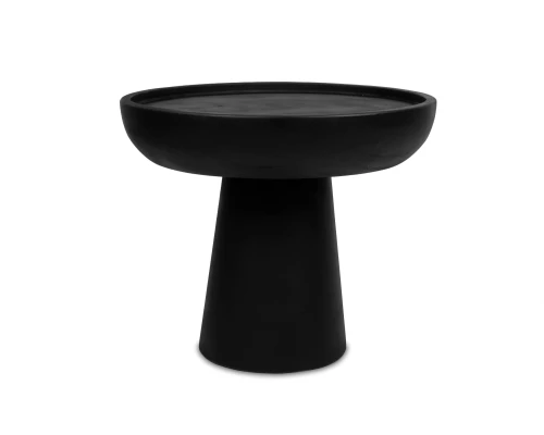 Stolik kawowy z drewna suar – Black Round